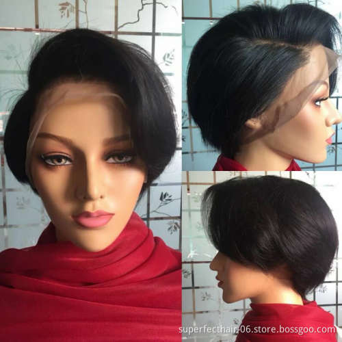 Pixie Cut Wigs Wholesale Virgin Vendors Unprocessed Short Bob Perruque Brazilian Body Wave Curly Lace Front Human Hair Wigs